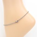 Genderfluid pride anklet - handmade chainmail barrel weave and stainless steel cable chain, LGBTQ+ adjustable ankle jewelry