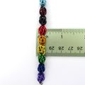 Progress pride necklace, chainmail Sweetpea weave LGBTQ jewelry in rainbow, trans and BIPOC colors, choose your length