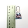 Transgender Pride Mesh Tile Pendant, Handmade Chainmail LGBTQ Flag Bag Charm or Zipper Pull