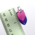 Bi pride pendant necklace, chainmail scale pendant, bisexual jewelry, pink purple blue