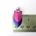 Bi pride pendant necklace, chainmail scale pendant, bisexual jewelry, pink purple blue