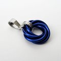 Blue Love Knot chainmail pendant necklace