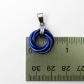 Blue Love Knot chainmail pendant necklace