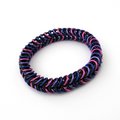 Bi pride bracelet, stretchy chainmaille box chain, bisexual jewelry, pink purple blue