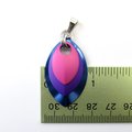 Bisexual pride jewelry, chainmail scale pendant, pink purple blue