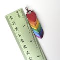 Gay pride pendant, rainbow chainmail scale jewelry, LGBTQ necklace