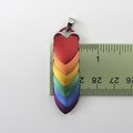 Gay pride pendant, rainbow chainmail scale jewelry, LGBTQ necklace