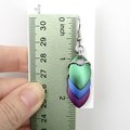 LGBTQ pride earrings, gay pride jewelry, mismatched rainbow chainmail scales earrings