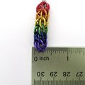LGBTQ pride earrings, rainbow chainmail gay pride jewelry, Full Persian chainmail weave