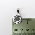 Silver Love Knot chainmail pendant necklace, circle pendant
