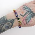 Gay pride bracelet, LGBT chainmaille bracelet, rainbow jewelry, barrel weave chainmaille
