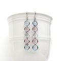 Trans pride flag earrings, simple LGBTQ chainmail jewelry