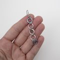 Trans pride flag earrings, simple LGBTQ chainmail jewelry