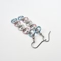 Trans pride flag earrings, simple LGBTQ chainmail jewelry