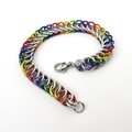Gay pride chainmaille bracelet, rainbow jewelry, LGBT jewelry, Half Persian 4 in 1 chainmaille