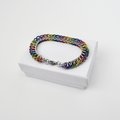Gay pride chainmaille bracelet, rainbow jewelry, LGBT jewelry, Half Persian 4 in 1 chainmaille