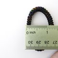 Stretchy chainmail bracelet, rainbow gay pride jewelry, Euro 6 in 1 weave