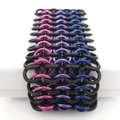 Bisexual pride bracelet, stretchy chainmail cuff bracelet, pink purple blue, European 4 in 1 weave bi pride jewelry