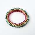 Pan pride stretch bracelet, chainmail box chain