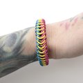 Pan pride stretch bracelet, chainmail box chain