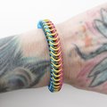 Pan pride stretch bracelet, chainmail box chain