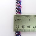 Bisexual pride bracelet, chainmaille half Persian 4 in 1 weave,  pink purple blue