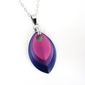 Handmade Bi Pride Pendant – Anodized Aluminum Chainmail Scales LGBTQ+ Necklace