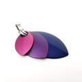 Handmade Bi Pride Pendant – Anodized Aluminum Chainmail Scales LGBTQ+ Necklace