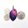 Handmade Bi Pride Pendant – Anodized Aluminum Chainmail Scales LGBTQ+ Necklace