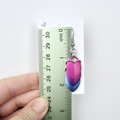 Bisexual pride earrings, handmade bi pride flag jewelry, lightweight chainmail scales; pink purple blue