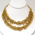 Clearance 50% off, Chainmaille shaggy loops necklace in gold aluminum
