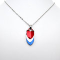 Red, white and blue pendant, American patriotic jewelry, chainmail scales