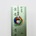 Rainbow gay pride earrings, love knot chainmail jewelry, LGBTQ pride