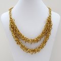Clearance 50% off, Chainmaille shaggy loops necklace in gold aluminum