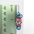Trans pride earrings, chainmail shaggy loops weave, LGBTQ jewelry