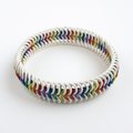 LGBT bracelet, gay pride bracelet, rainbow jewelry, stretchy chainmail bracelet
