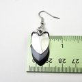 Black, gray and silver aluminum chainmail scales earrings