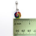 Tiny gay pride earrings, rainbow mini love knot chainmail jewelry, LGBTQ pride