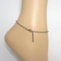 Lesbian pride anklet, chainmail barrel weave, LGBTQ sunset flag jewelry gifts, anodized aluminum and stainless steel