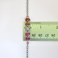 Lesbian pride anklet, chainmail barrel weave, LGBTQ sunset flag jewelry gifts, anodized aluminum and stainless steel