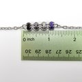 Asexual pride anklet, chainmail barrel weave, subtle ace flag jewelry 