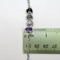 Asexual pride anklet, chainmail barrel weave, subtle ace flag jewelry 