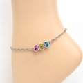 Pansexual pride anklet, chainmail barrel weave, subtle LGBTQIA jewelry gifts