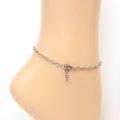 Pansexual pride anklet, chainmail barrel weave, subtle LGBTQIA jewelry gifts