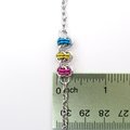 Pansexual pride anklet, chainmail barrel weave, subtle LGBTQIA jewelry gifts