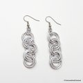 Simple chainmail earrings, chain dangle earrings