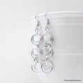 Simple chainmail earrings, chain dangle earrings