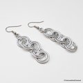 Simple chainmail earrings, chain dangle earrings