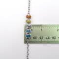 AroAce pride anklet, chainmail barrel weave, LGBTQIA jewelry, anodized aluminum and stainless steel