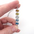 AroAce pride anklet, chainmail barrel weave, LGBTQIA jewelry, anodized aluminum and stainless steel